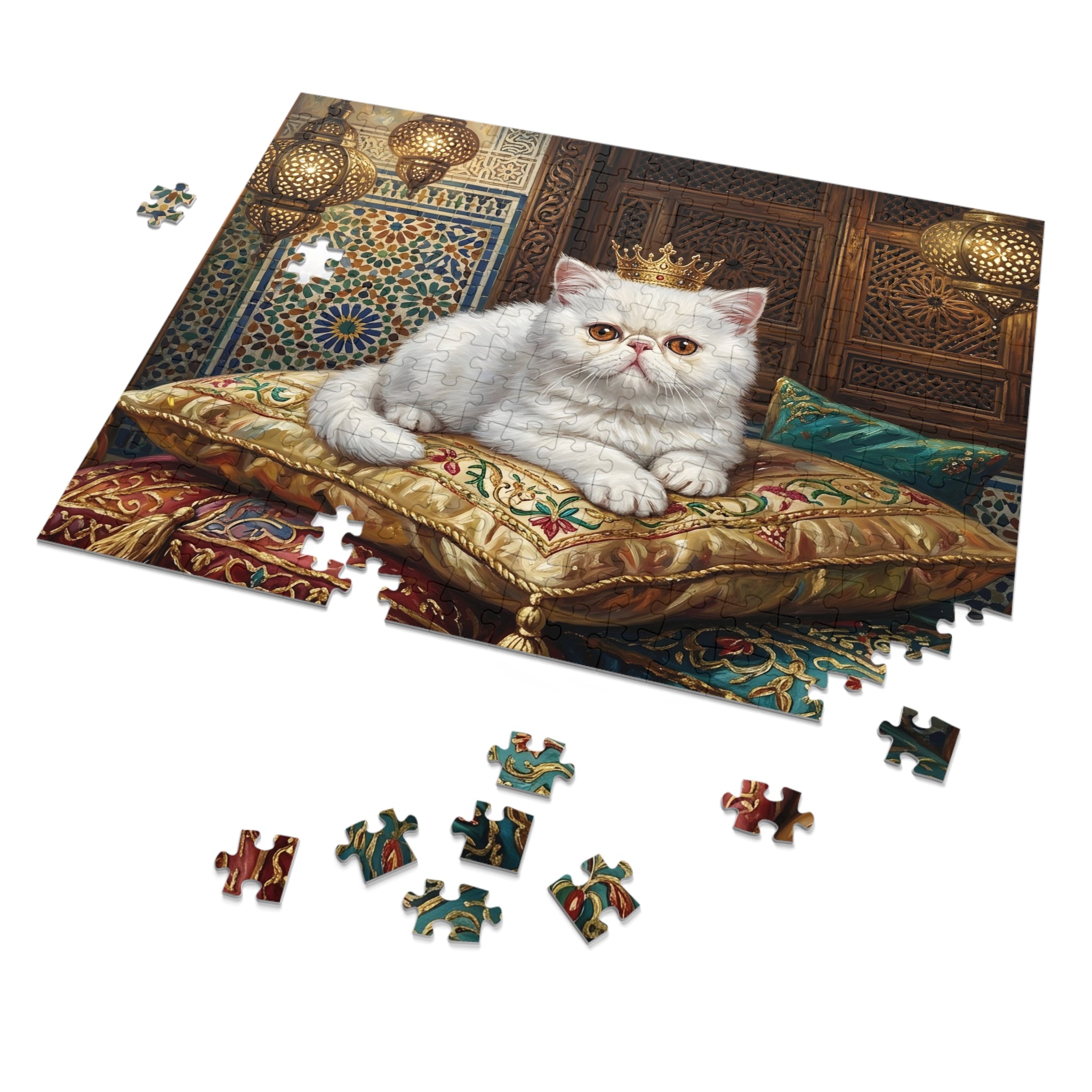 White Persian Moroccan Palace Jigsaw Puzzle