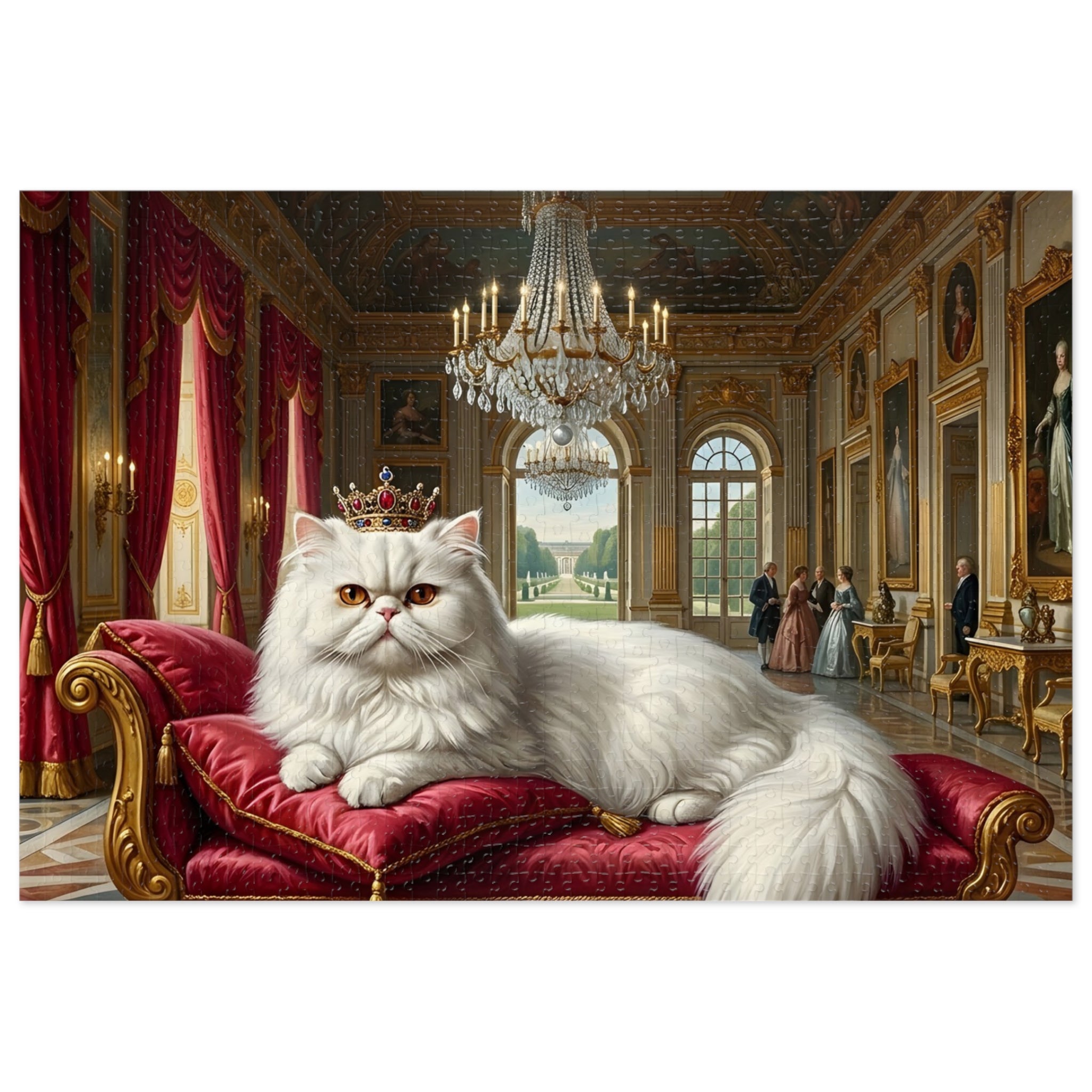 White Persian Royal Palace Jigsaw Puzzle