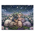 Sphynx Cat Celestial Constellation Night Garden Jigsaw Puzzle