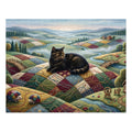 British Shorthair Patchwork Quilt Countryside Jigsaw Puzzle