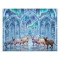 Sphynx Cat Ice Palace Aurora Borealis Jigsaw Puzzle