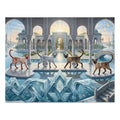 Siamese Cat Palace Courtyard Water Fountain Moroccan Pavilion Jigsaw Puzzle