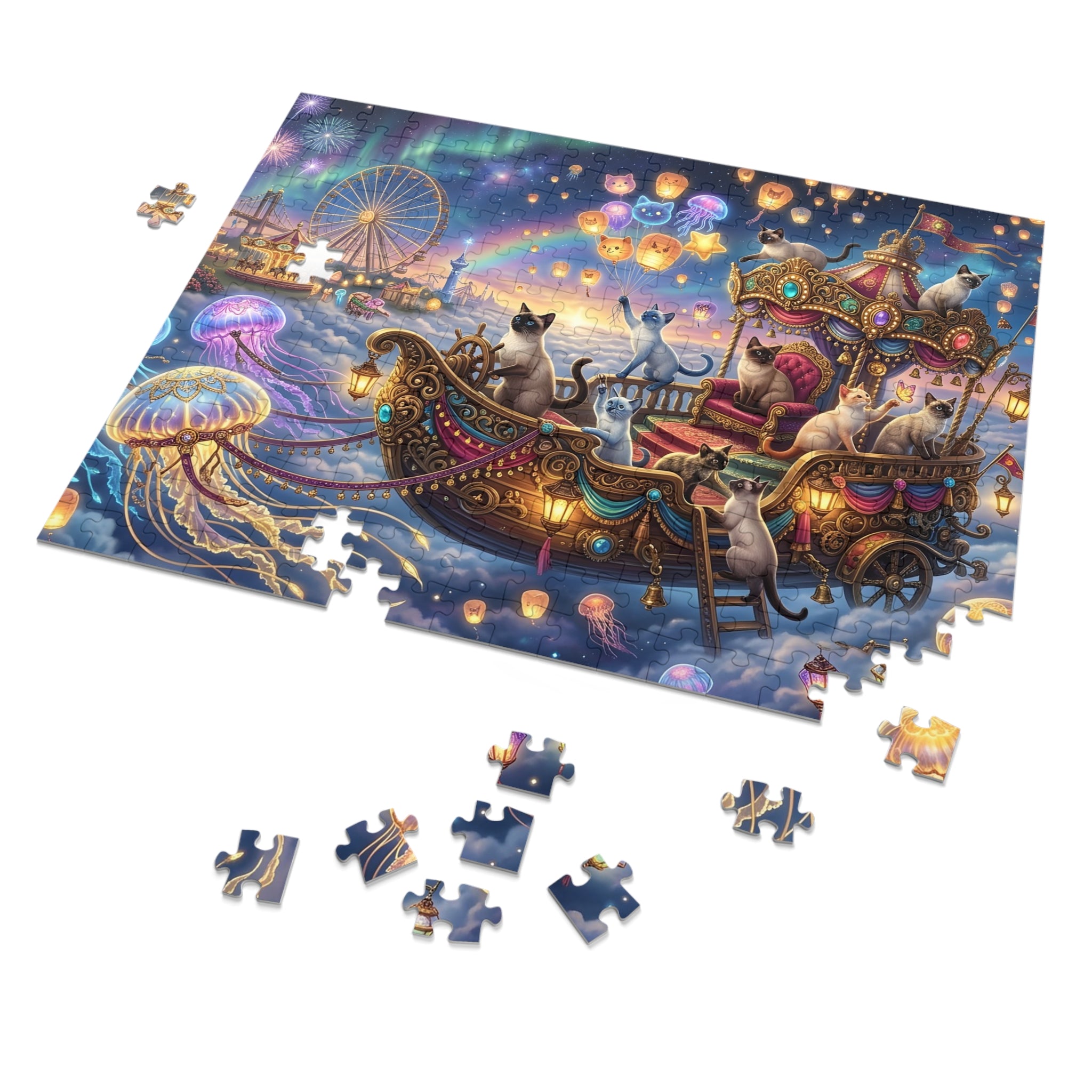 Siamese Celestial Carnival Airship Jigsaw Puzzle