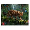 Bengal Jungle Waterfall Blue Butterflies Jigsaw Puzzle