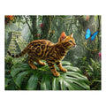 Brown Rosetted Bengal Kitten Jungle Temple Jigsaw Puzzle