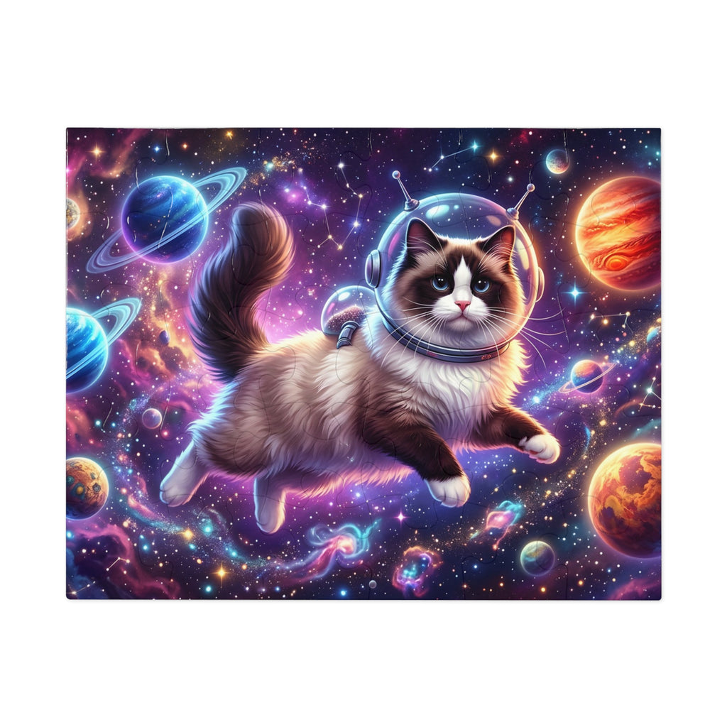Seal Bicolor Ragdoll Astronaut Outer Space Jigsaw Puzzle