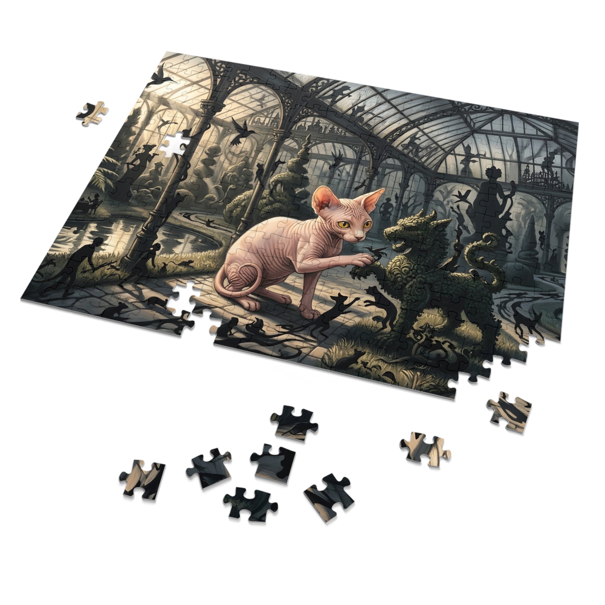 Sphynx Kitten Shadow Conservatory Jigsaw Puzzle