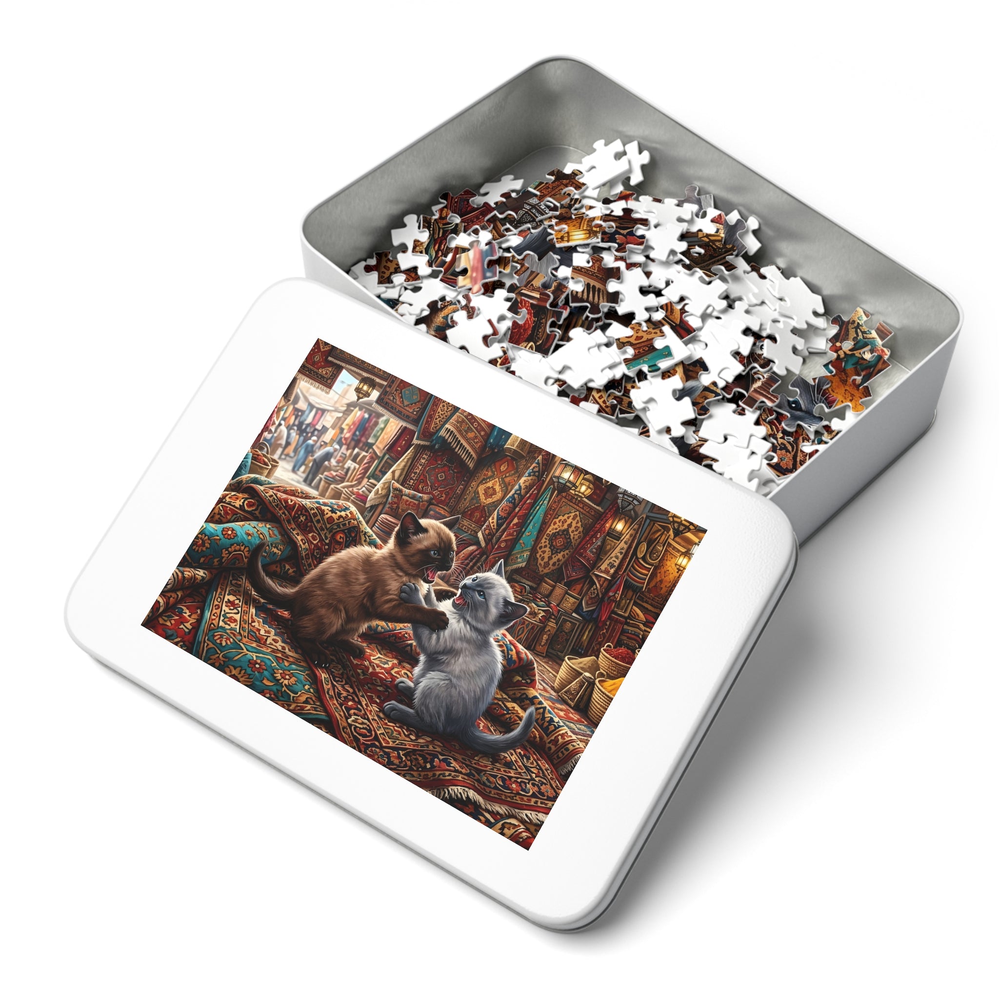 Seal and Blue Point Siamese Kittens Carpet Bazaar Jigsaw Puzzle