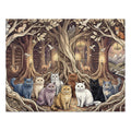 British Shorthair Cat Origami Forest Library Jigsaw Puzzle