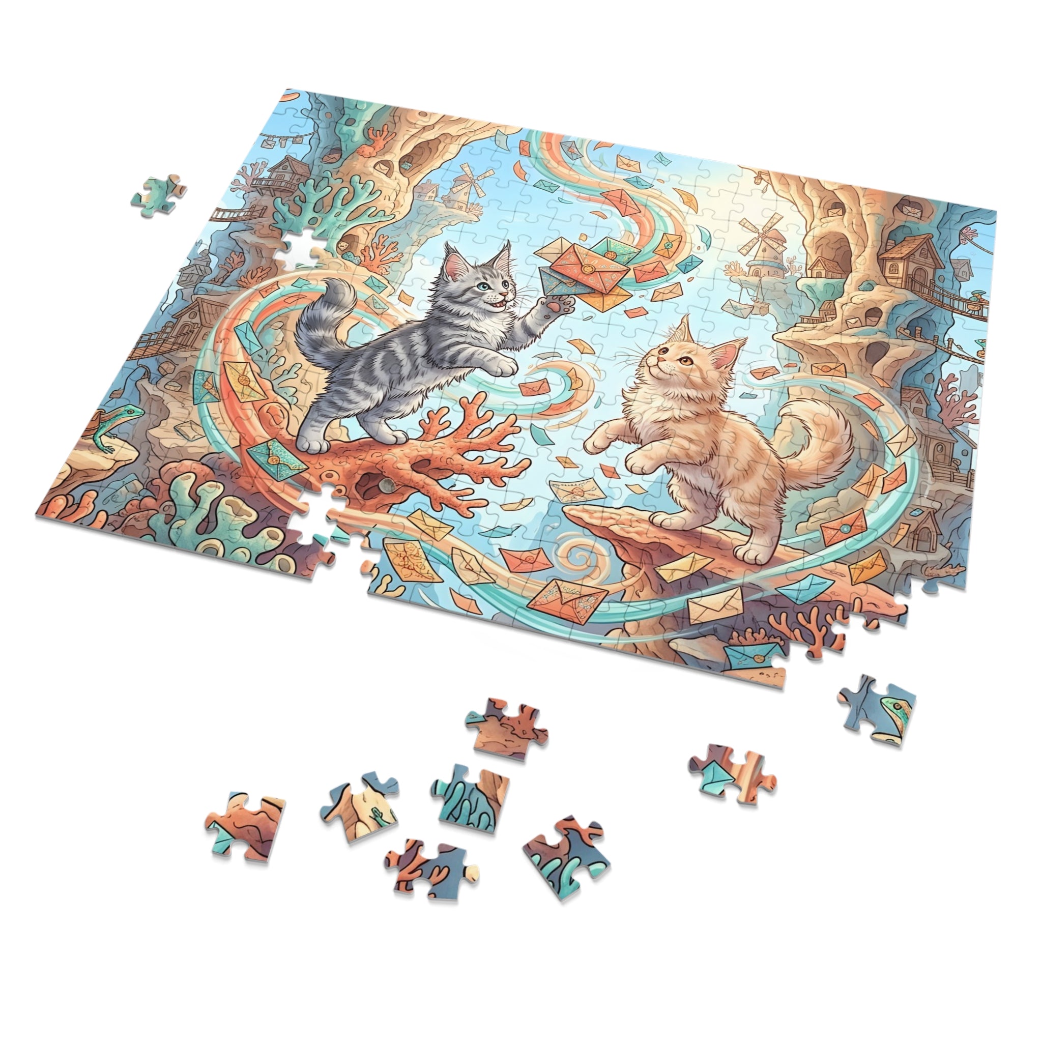 Maine Coon Kitten Enchanted Mail Canyon Jigsaw Puzzle