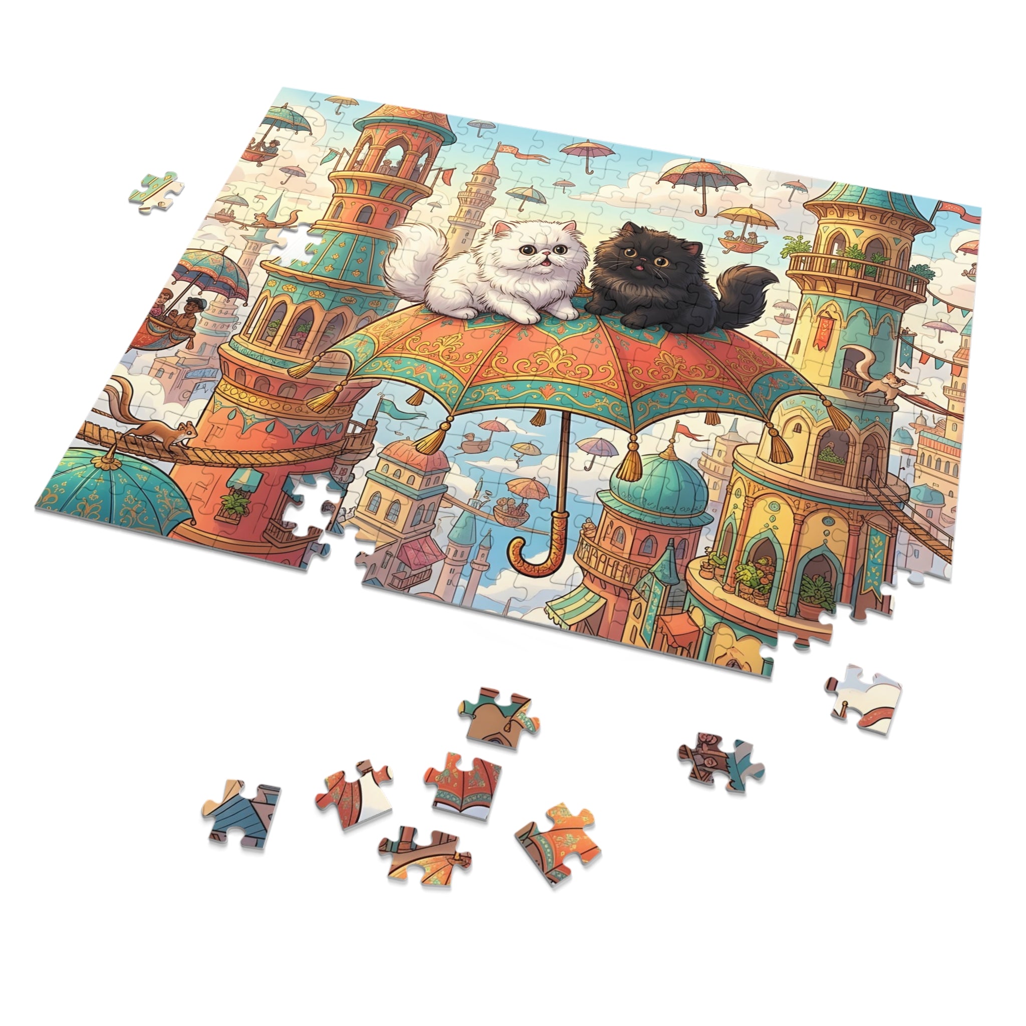 Persian Kitten Sky Parasol Kingdom Jigsaw Puzzle