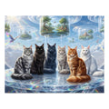 Maine Coon Cat Floating Glass Terrarium Celestial Rainbow Sanctuary Jigsaw Puzzle