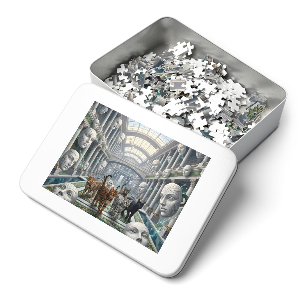 Bengal Cat Floating Mask Gallery Jigsaw Puzzle
