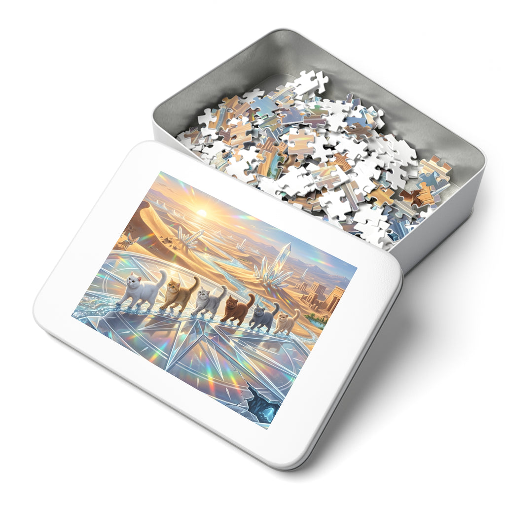 British Shorthair Crystal Compass Desert Jigsaw Puzzle