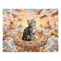American Shorthair Kitten Sweet Pastry Carousel Jigsaw Puzzle