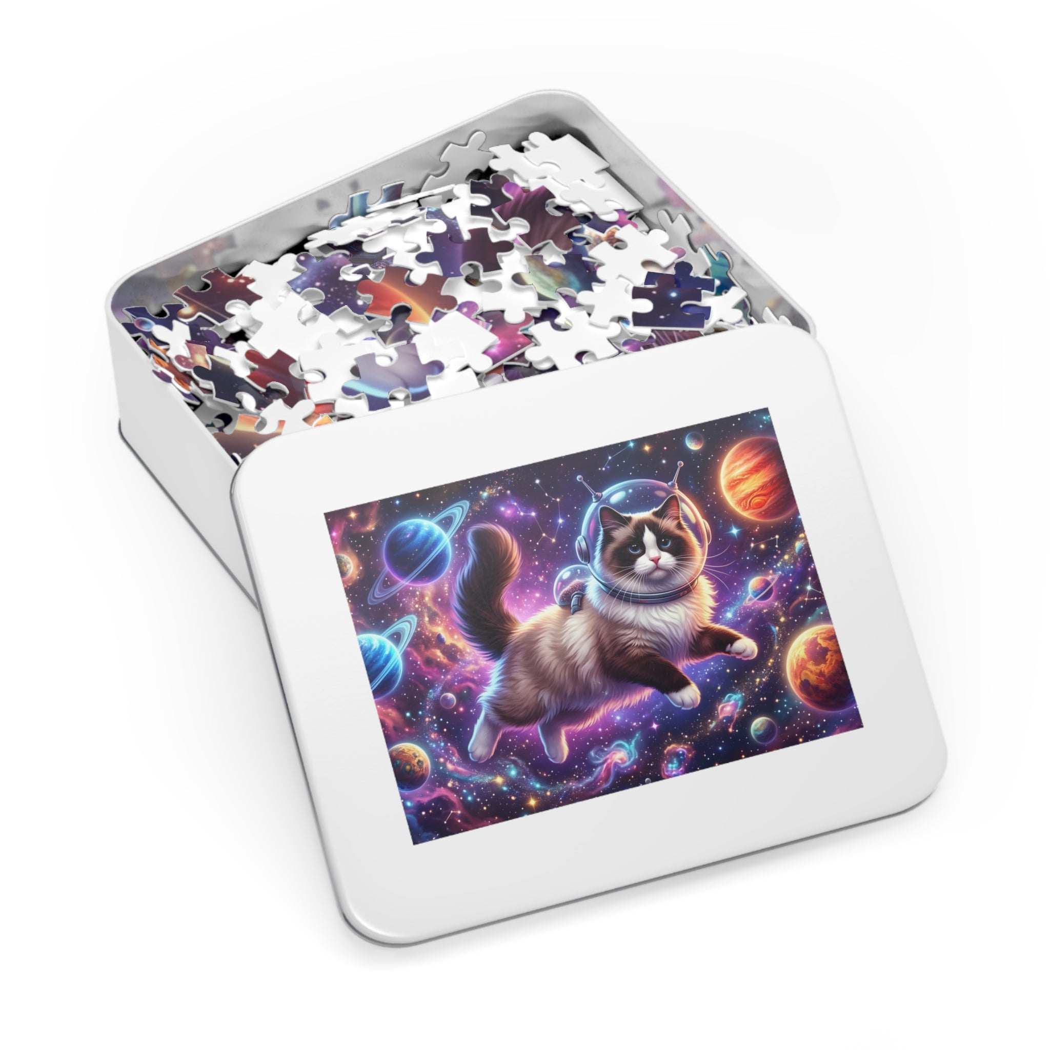 Seal Bicolor Ragdoll Astronaut Outer Space Jigsaw Puzzle