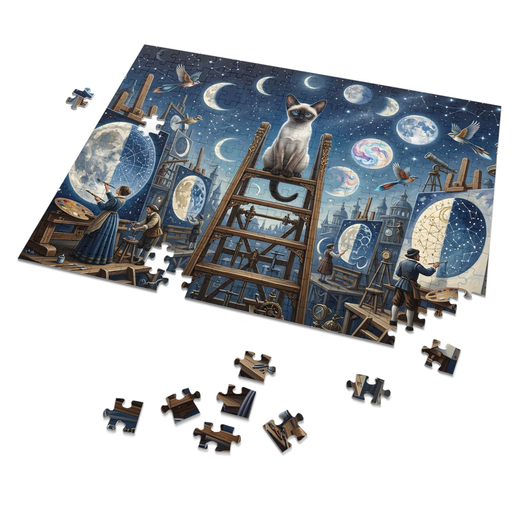Siamese Cat Lunar Observatory Studio Jigsaw Puzzle