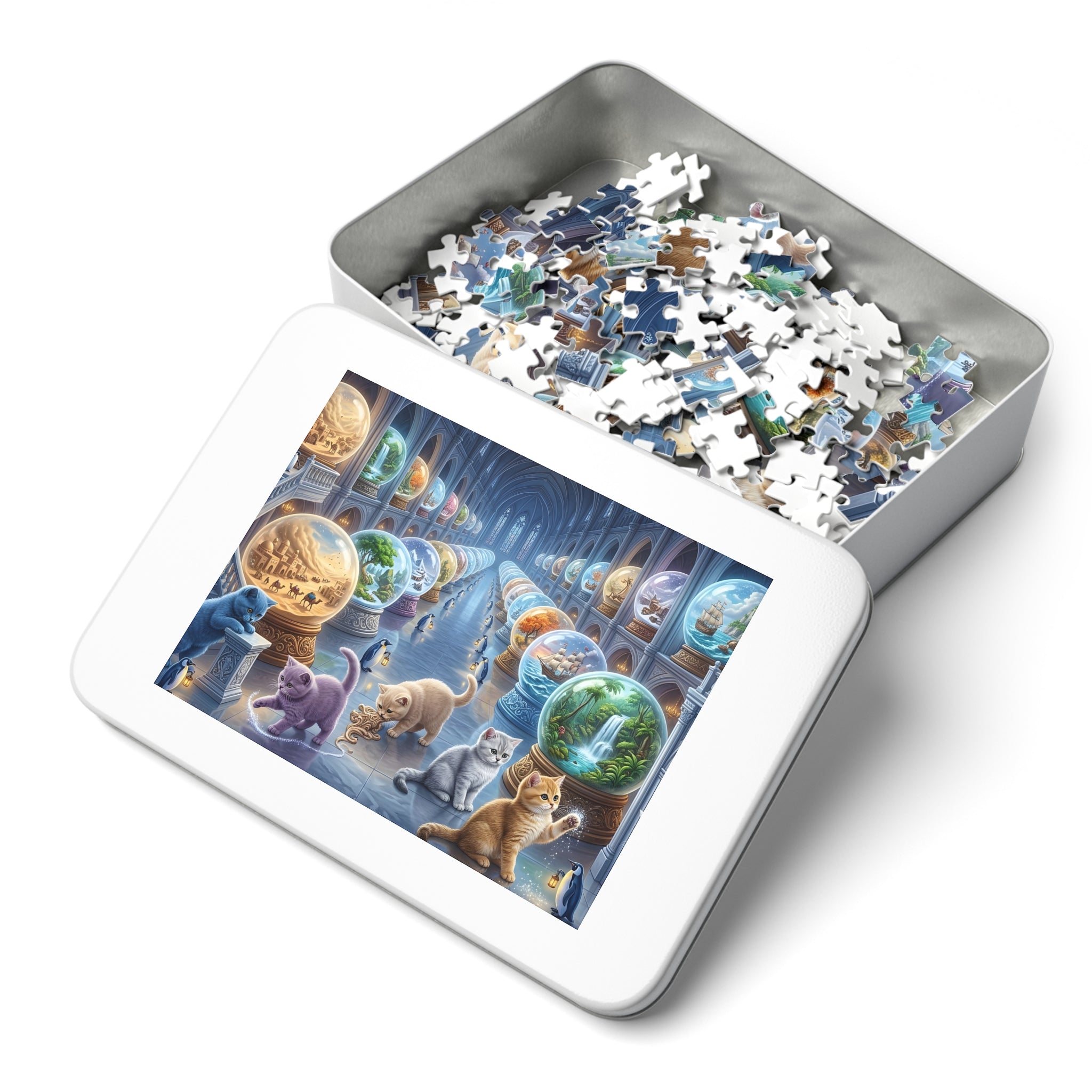 British Shorthair Kitten Snow Globe Gallery Jigsaw Puzzle