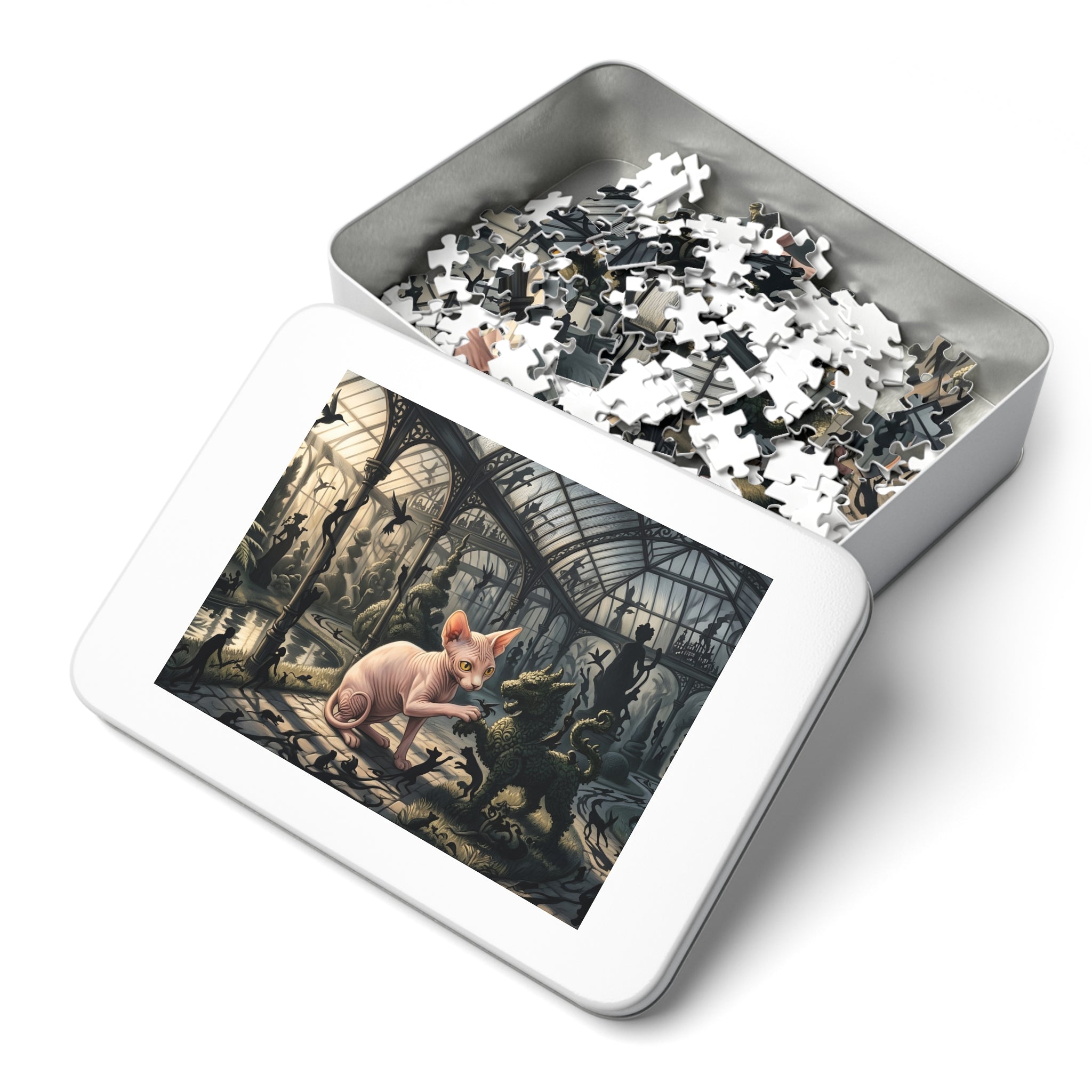 Sphynx Kitten Shadow Conservatory Jigsaw Puzzle