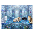 Persian Cat Stained Glass Sanctuary Jigsaw Puzzle