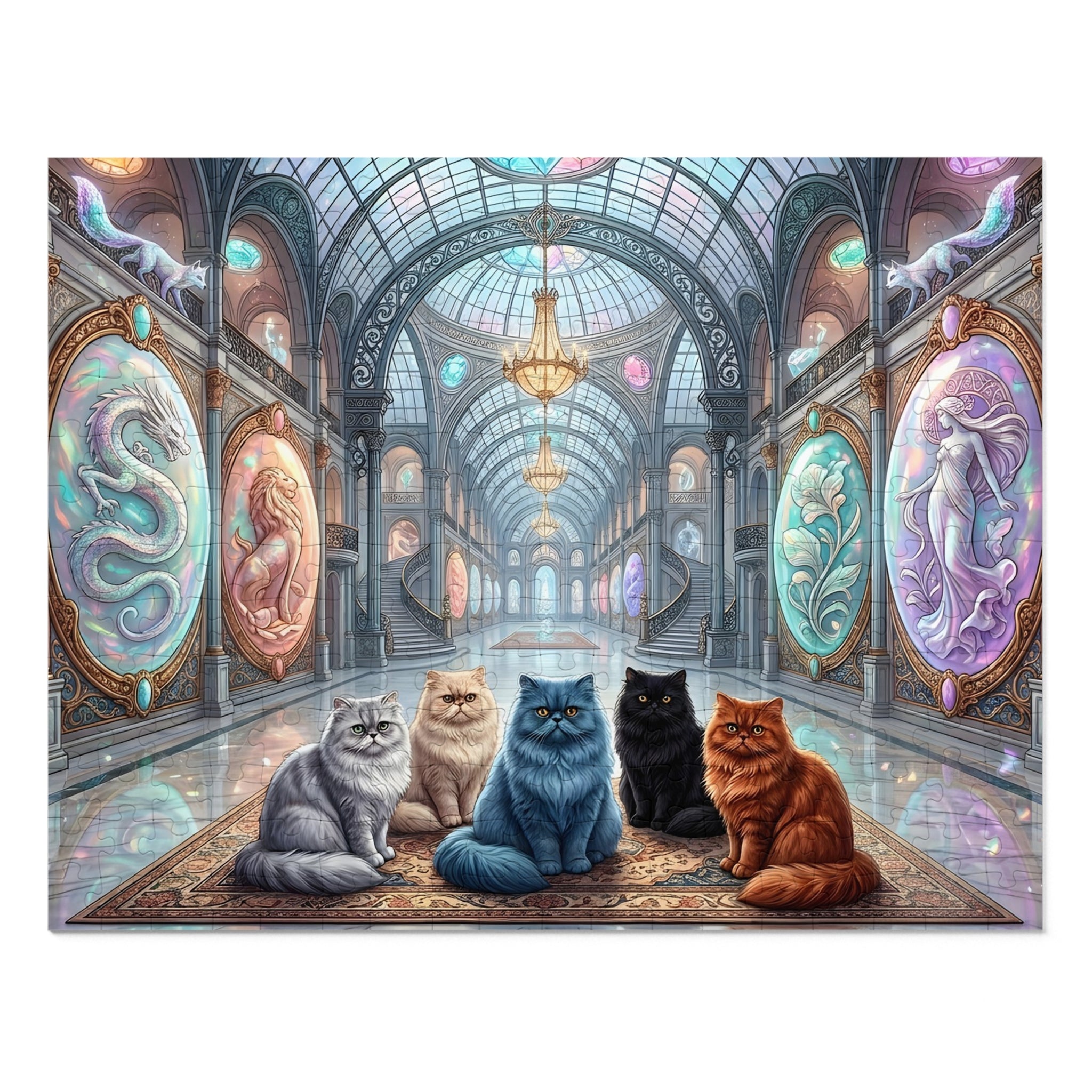 Persian Cat Glass Palace Cameo Gallery Jigsaw Puzzle