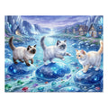 Ragdoll Kitten Crystal River Gemstone Crossing Jigsaw Puzzle
