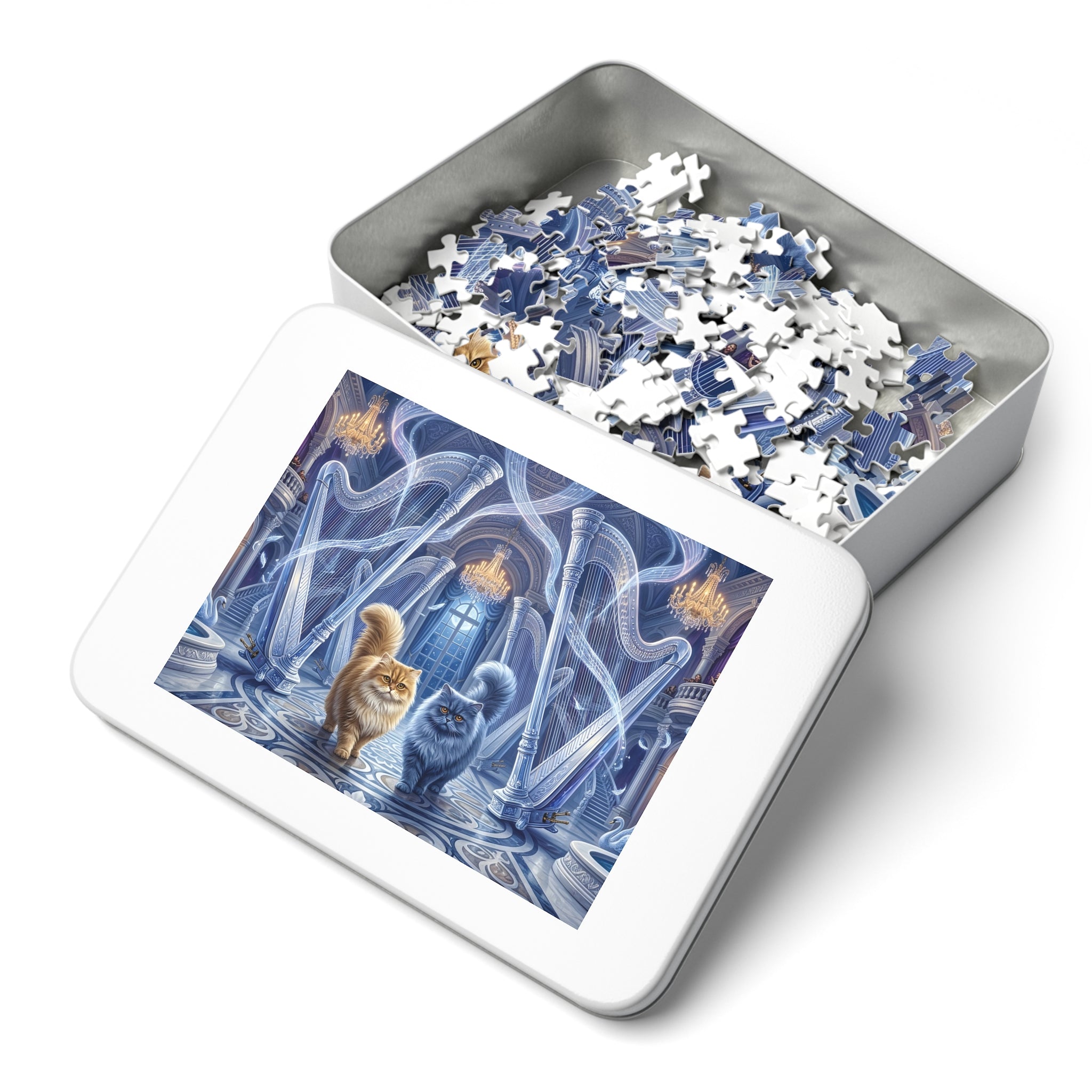Persian Cat Celestial Harp Grand Palace Ballroom Jigsaw Puzzle