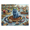 British Shorthair Kitten Haberdashery Harbor Jigsaw Puzzle