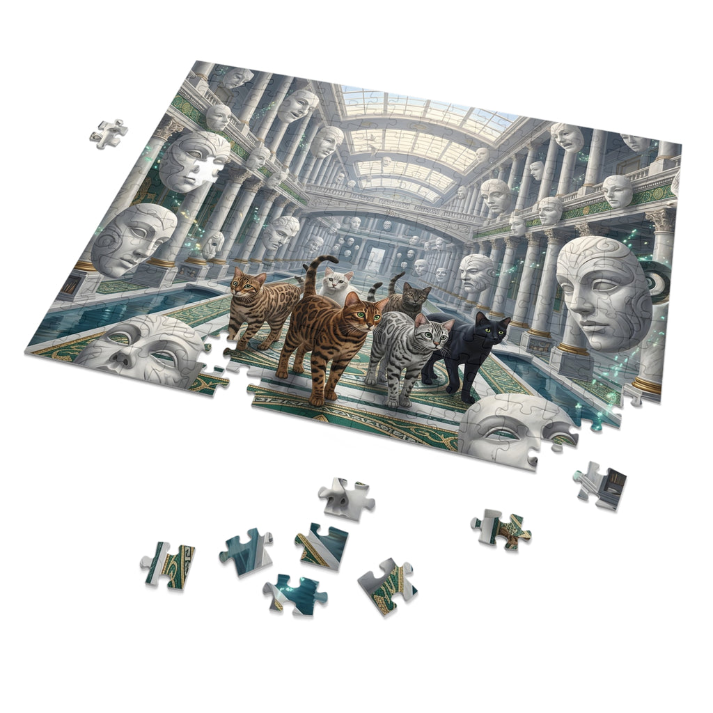 Bengal Cat Floating Mask Gallery Jigsaw Puzzle