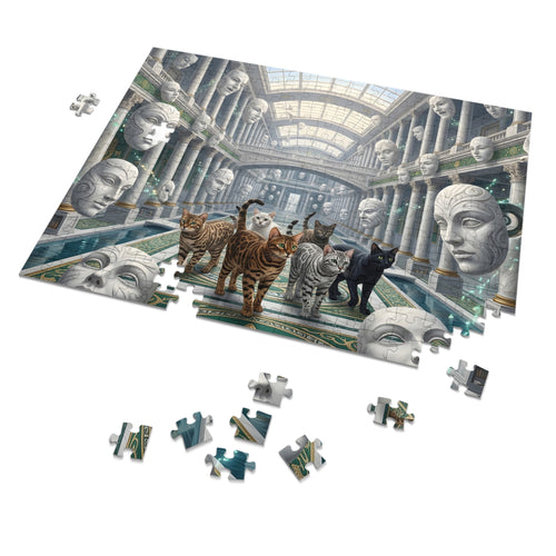Bengal Cat Floating Mask Gallery Jigsaw Puzzle