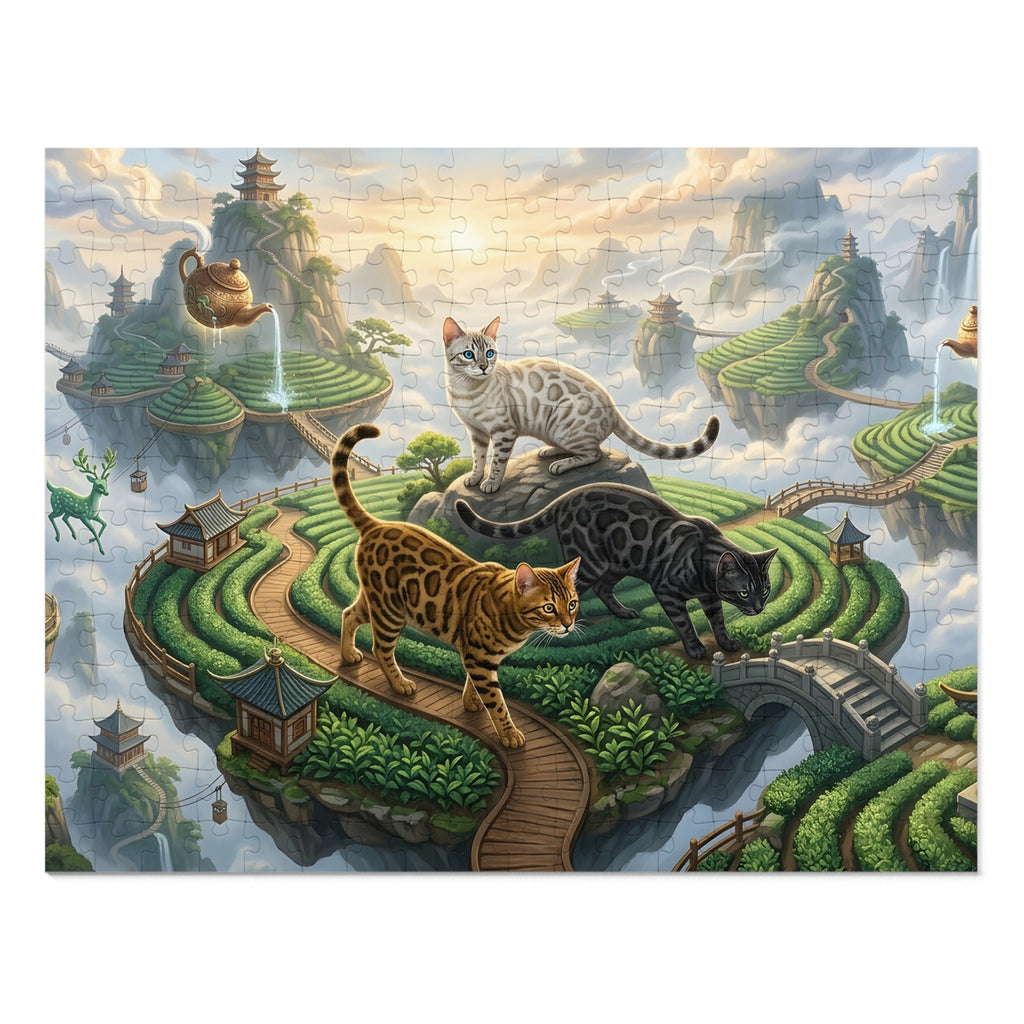 Bengal Cat Floating Tea Plantation Terraces Jigsaw Puzzle