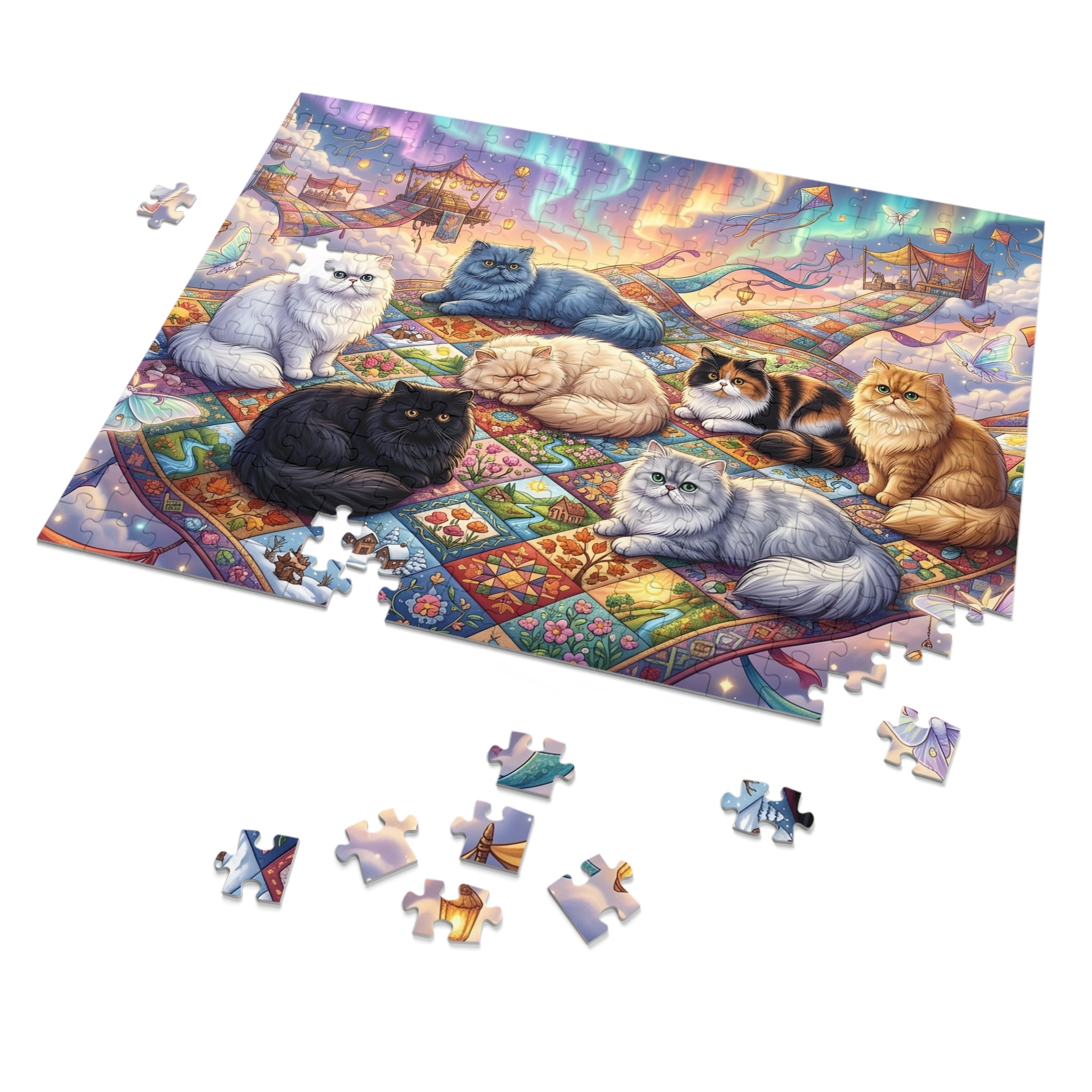 Persian Patchwork Quilt Sky Aurora Jigsaw Puzzle