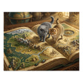 British Shorthair Cat Cartographer's Atlas Jigsaw Puzzle