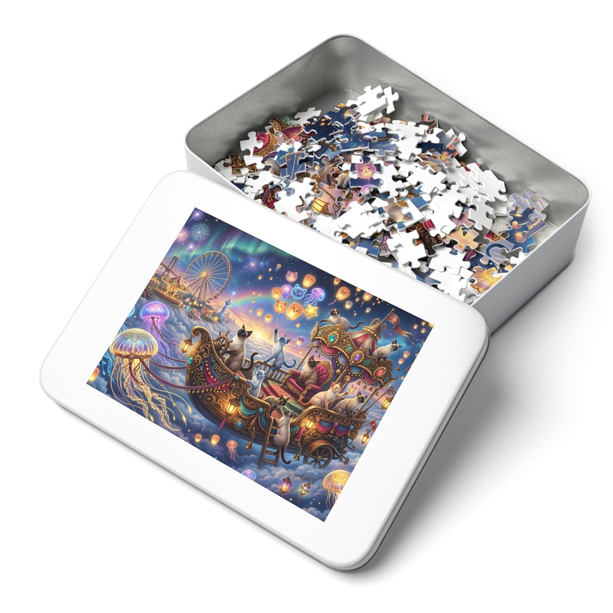 Siamese Celestial Carnival Airship Jigsaw Puzzle