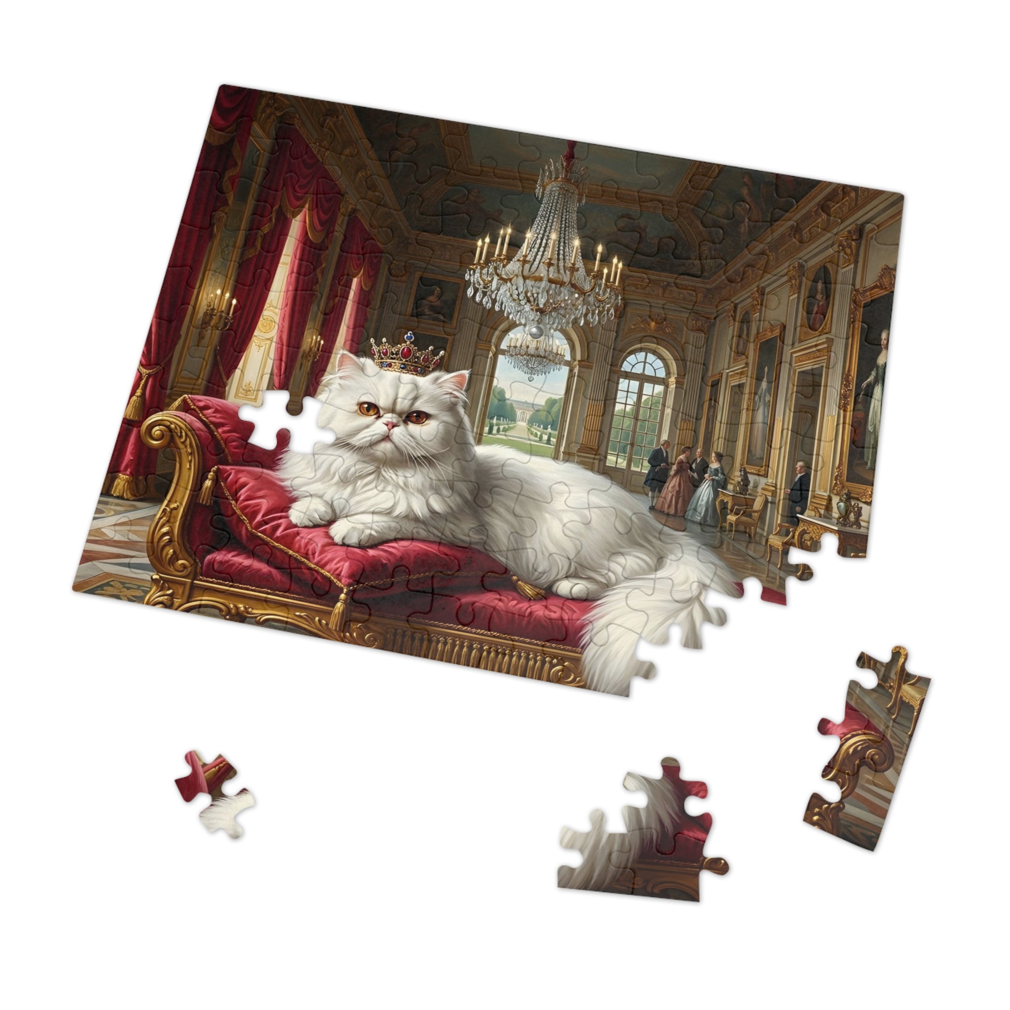 White Persian Royal Palace Jigsaw Puzzle