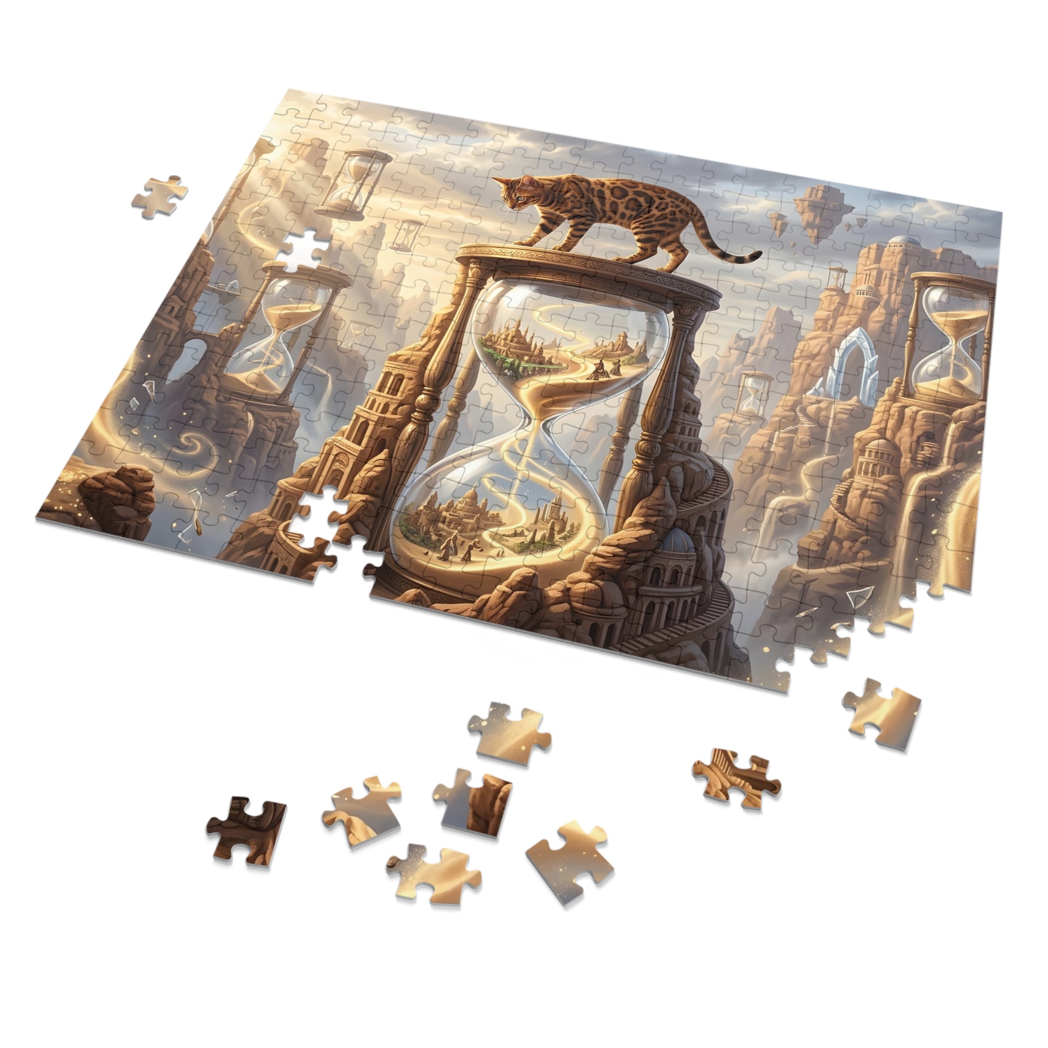 Bengal Cat Giant Hourglass Sand Canyon Jigsaw Puzzle
