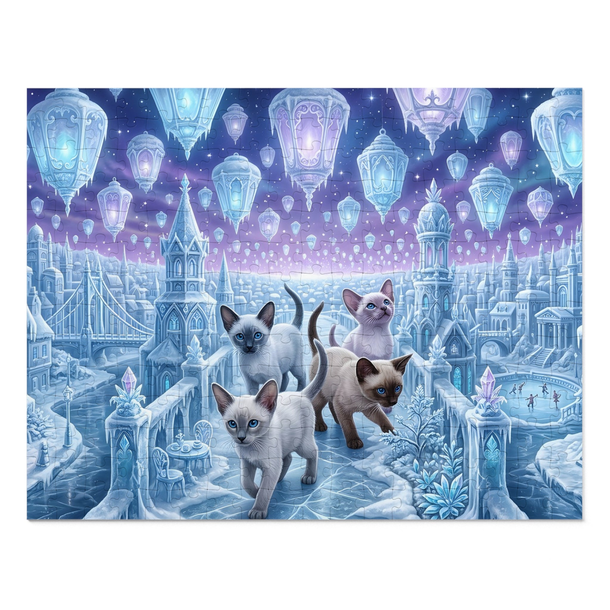 Siamese Kitten Frozen Lantern Kingdom Jigsaw Puzzle