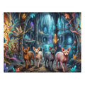 Sphynx Cat Glowing Crystal Cavern Jigsaw Puzzle