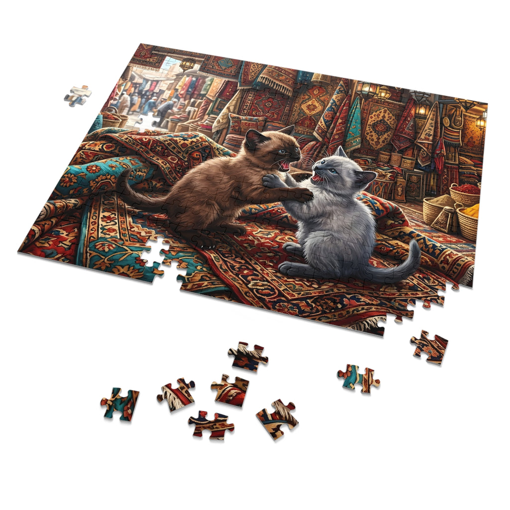 Seal and Blue Point Siamese Kittens Carpet Bazaar Jigsaw Puzzle