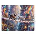Siamese Cat Crystal Mine Rope Bridge Rainbow Waterfall Cavern Jigsaw Puzzle