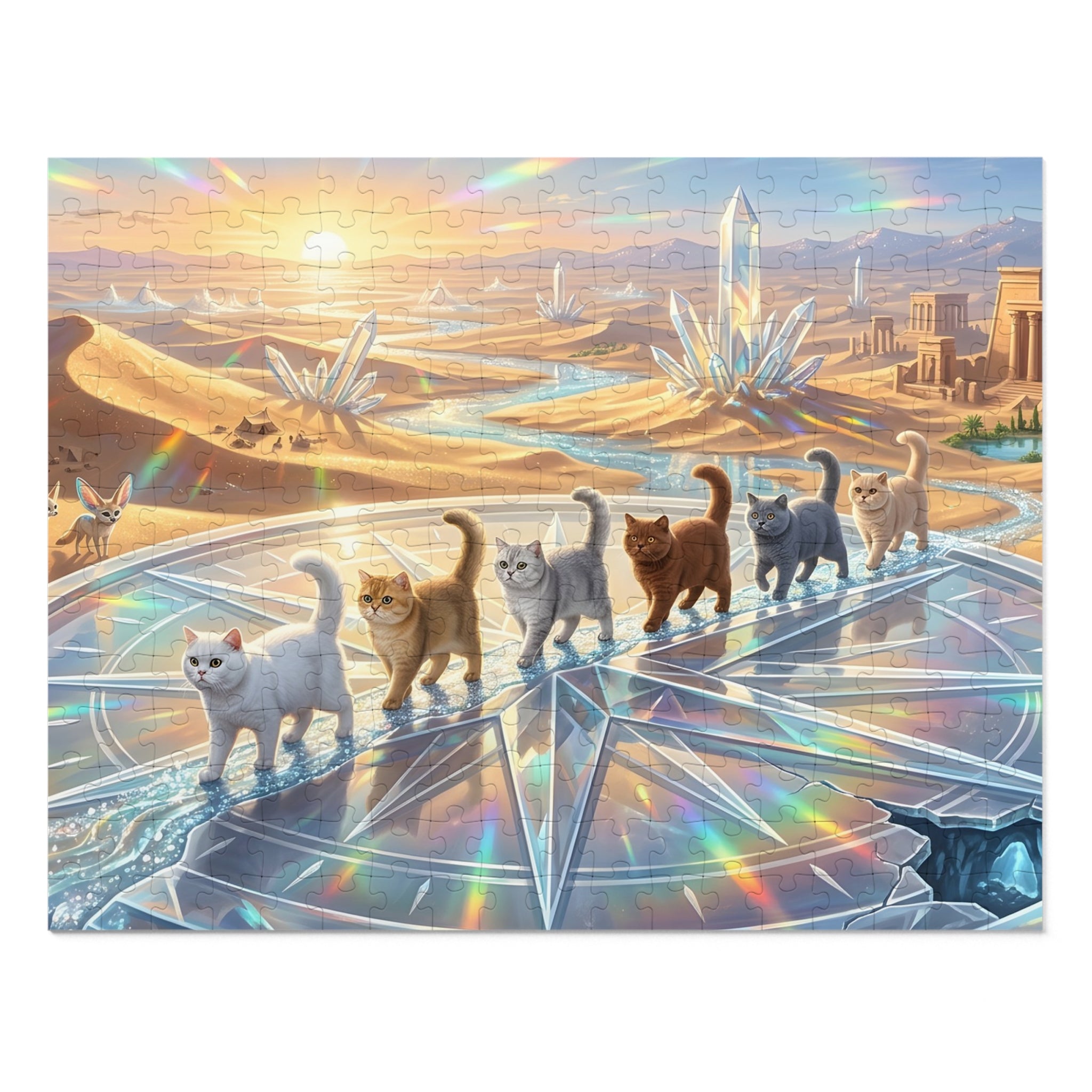 British Shorthair Crystal Compass Desert Jigsaw Puzzle