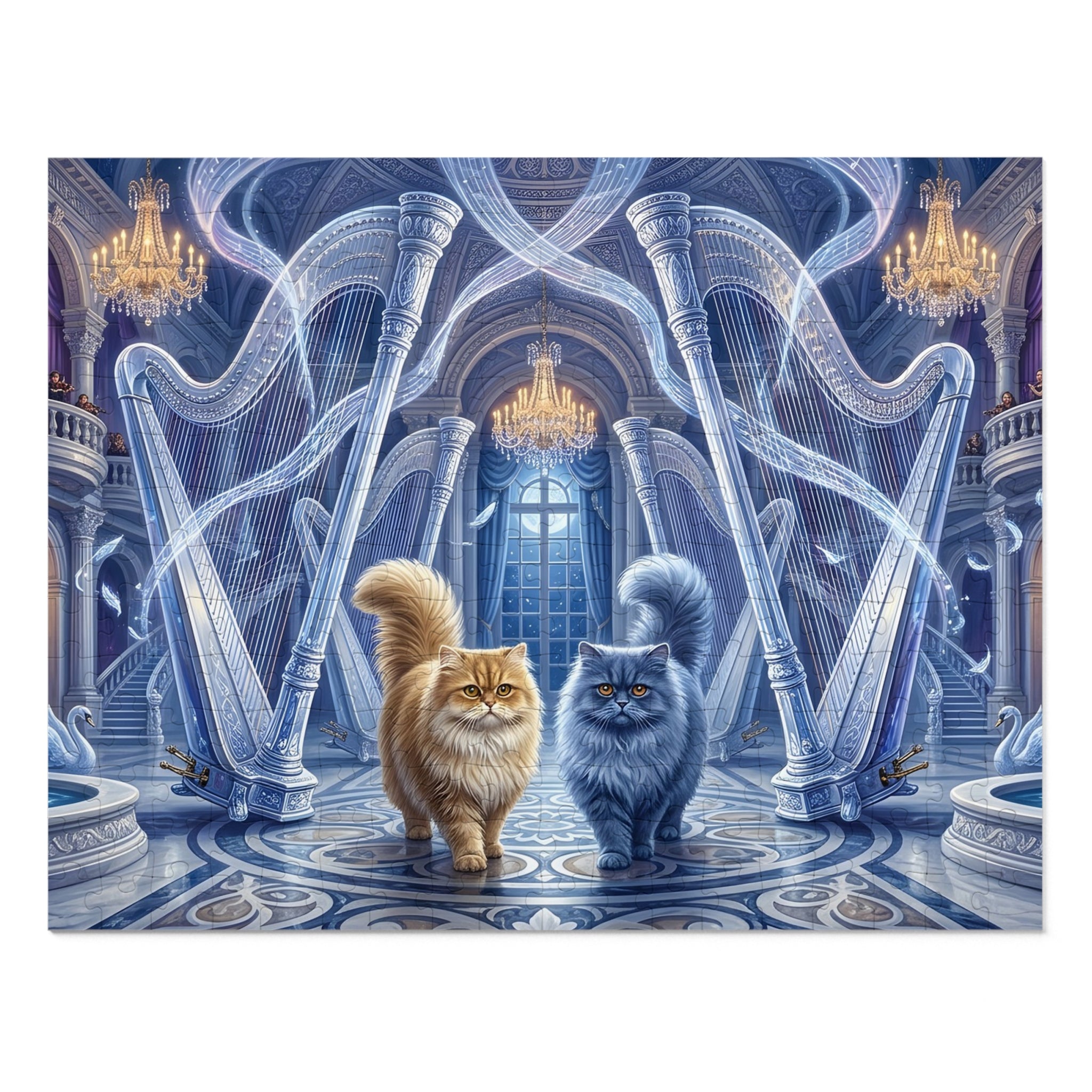 Persian Cat Celestial Harp Grand Palace Ballroom Jigsaw Puzzle