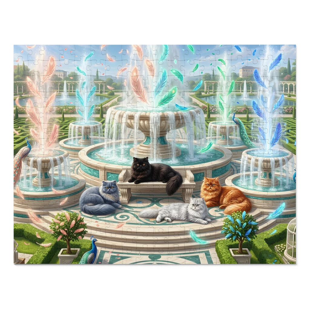 Persian Cat Magical Feather Fountains Palace Garden Jigsaw Puzzle