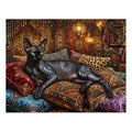 Pink and Grey Sphynx Steampunk Steampow Succulents Jigsaw Puzzle