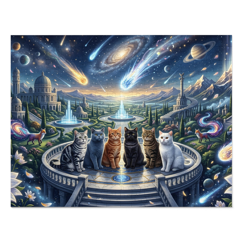 American Shorthair Cat Cosmic Observatory Shooting Star Terrace Jigsaw Puzzle