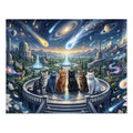 American Shorthair Cat Cosmic Observatory Shooting Star Terrace Jigsaw Puzzle