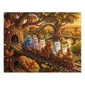 British Shorthair Cat Treetop Orchard Express Jigsaw Puzzle