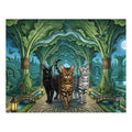 Bengal Cat Moonlit Leaf Promenade Jigsaw Puzzle