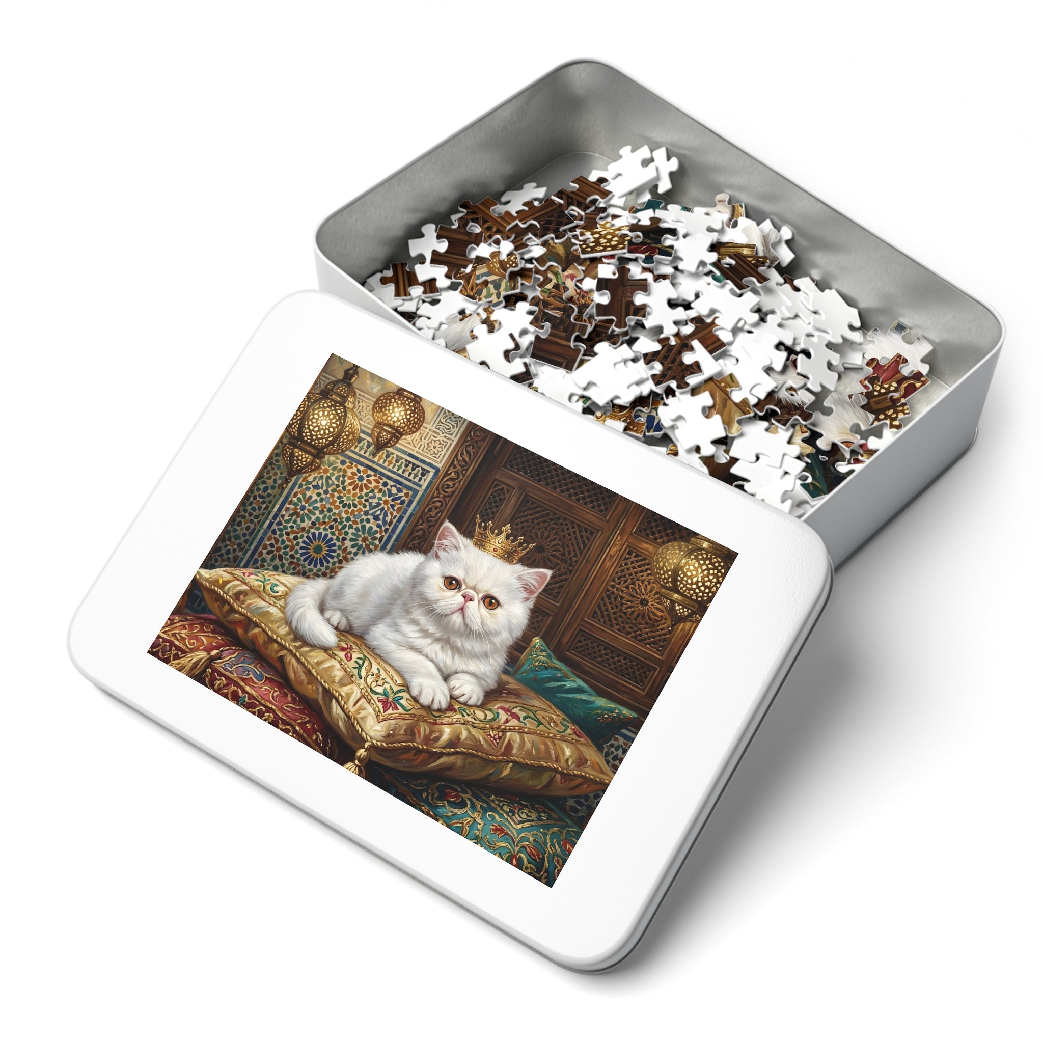 White Persian Moroccan Palace Jigsaw Puzzle