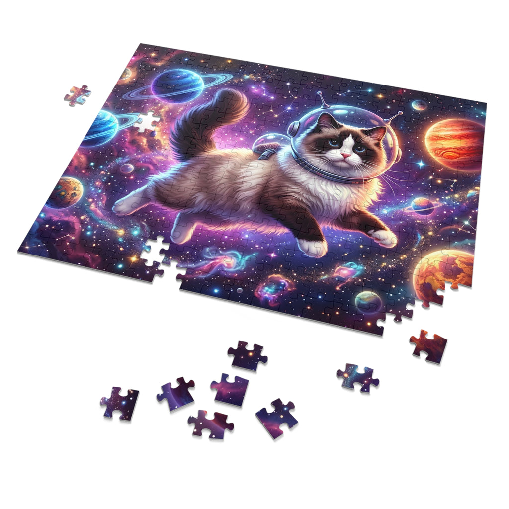 Seal Bicolor Ragdoll Astronaut Outer Space Jigsaw Puzzle